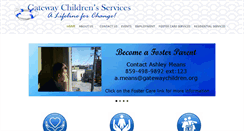 Desktop Screenshot of gatewaychildrensservices.org