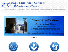 Tablet Screenshot of gatewaychildrensservices.org